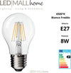 Kit 10 pz Lampadina led filamento e27 8w bianco freddo Illuminazione/Lampadine/Lampadine a LED Led Mall Home - Napoli, Commerciovirtuoso.it