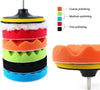 Kit-10-Pz-Spugna-Lucidante-Ceratura-+-Adattatore-Per-Trapano-Lucidatrice-80mm