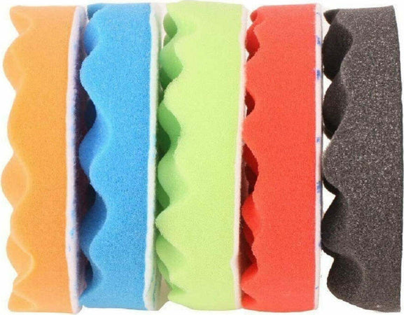Kit-10-Pz-Spugna-Lucidante-Ceratura-+-Adattatore-Per-Trapano-Lucidatrice-80mm