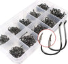 Kit-100-Ami-Amo-Da-Pesca-Varie-Misure-Grandezze-Ganci-Fishing-Nero-Magnetico