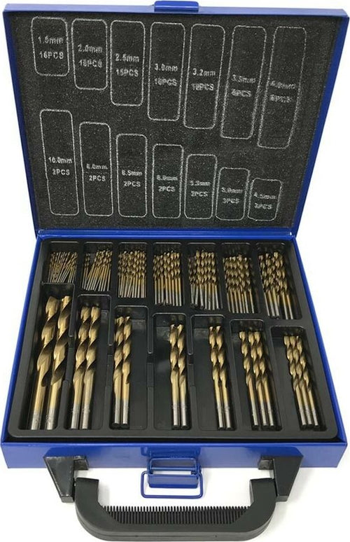 Kit-100-Punte-Trapano-Punta-Misure-Da-1-A-10mm-In-Valigetta-Tools