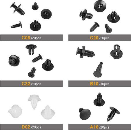 Kit 100pz Rivetti In Plastica Clip Viti Per Interni Auto Pannello Paraurti Porta Auto e Moto/Parti per auto/Allestimenti interni/Dadi e bulloni Trade Shop italia - Napoli, Commerciovirtuoso.it