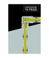 Kit 10pz Connettore Trasparente Angolare Per Strip Led Monocolore 2pin 10mm Cn10-l