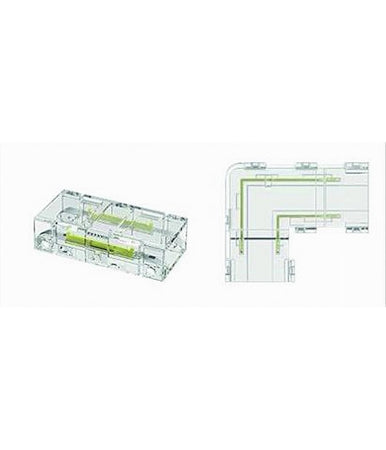 Kit 10pz Connettore Trasparente Angolare Per Strip Led Monocolore 2pin 10mm Cn10-l