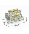 Kit 10pz Connettore Trasparente Lineare Per Striscia Strip Led 2 Pin 5mm Cn5mm-d