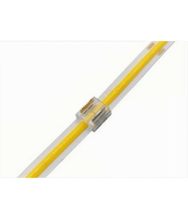 Kit 10pz Connettore Trasparente Lineare Striscia Led Monocolore 2pin 10mm Cn10-d