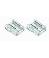 Kit 10pz Connettore Trasparente Lineare Striscia Led Monocolore 2pin 10mm Cn10-d