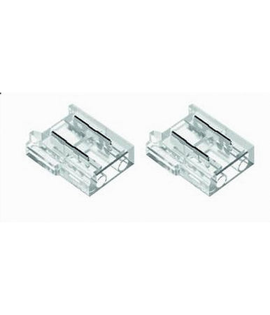 Kit 10pz Connettore Trasparente Lineare Striscia Led Monocolore 2pin 10mm Cn10-d