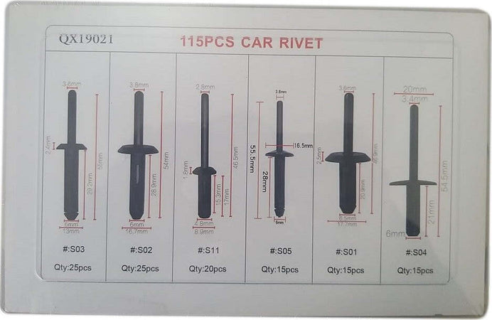 Kit 115 Pz Plastica Trim Clip Rivetti Clip Fermi Di Spinta Auto Paraurti Porta Manutenzione Auto Trade Shop italia - Napoli, Commerciovirtuoso.it