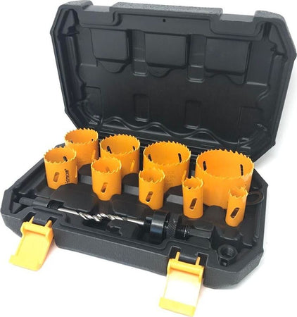 Kit-12-Frese-Seghe-Bi-Metal-Fresa-A-Tazza-Sega-Per-Forare-Acciaio-Legno-Plastica