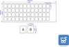 Kit 2 Adesivi Tastiera Silver Argento Layout ITALIANO per Tastiera PC Notebook