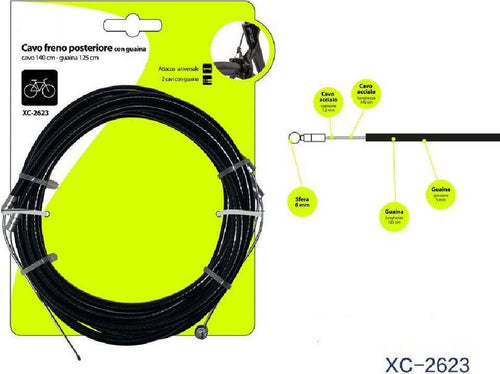 Kit 2 Pz Cavo Filo Freno Con Guaina Posteriore Universale Per Bicicletta Xc-2623 Sport e Tempo Libero > Ciclismo > Ricambi per Bici > Sport Trade Shop italia - Napoli, Commerciovirtuoso.it