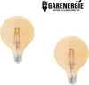 kit 2 pz lampada bulbo globo led filamento vintage g95 4w e27 bianco caldo Illuminazione/Lampadine/Lampadine a LED Led Mall Home - Napoli, Commerciovirtuoso.it