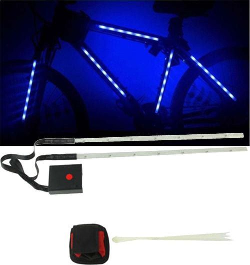 KIT 2 STRISCE LED BLU A BATTERIE PER BICI BICICLETTA MOUNTAIN BIKE CORSA TUNING Sport e tempo libero/Attività ricreative all'aperto/Ciclismo/Luci e riflettori/Fanalini anteriori Trade Shop italia - Napoli, Commerciovirtuoso.it