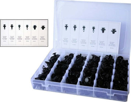 Kit-200-Pz-Plastica-Trim-Clip-Rivetti-Clip-Fermi-Di-Spinta-Per-Auto-Paraurti