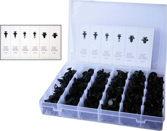 Kit-200-Pz-Plastica-Trim-Clip-Rivetti-Clip-Fermi-Di-Spinta-Per-Auto-Paraurti