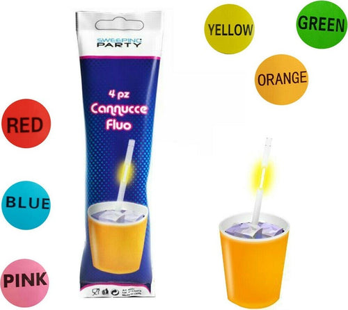 Kit 24 Pezzi Cannucce Luminose Starlight Party Fluo Concerti Feste Fluorescenti Casa e cucina/Stoviglie/Stoviglie monouso/Bicchieri e cannucce/Cannucce Trade Shop italia - Napoli, Commerciovirtuoso.it