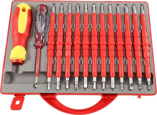 Kit 26 Pz Cacciaviti Giraviti Per Elettricista Modulari Con Cercafase A.3017 Casa, arredamento e bricolage > Bricolage e fai da te > Utensili Manuali > Cacciaviti Trade Shop italia - Napoli, Commerciovirtuoso.it