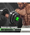 Kit 2in1 Bilanciere + Manubri Con Pesi Regolabili Componibili Palestra Tot 20kg
