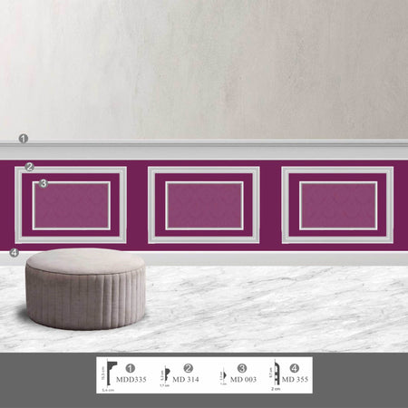 KIT 2mq di Boiserie Già tagliate Autoadesive in Polistrutturato pronte in 5min Mod. CARLA Fai da te/Prodotti per la costruzione/Materiali da costruzione/Pavimenti/Materiali per pavimenti/Battiscopa Eternal Parquet - Ariano Irpino, Commerciovirtuoso.it