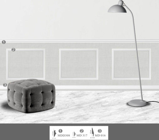 KIT 2mq di Boiserie Già tagliate Autoadesive in Polistrutturato pronte in 5min Mod. CHIARA Fai da te/Prodotti per la costruzione/Materiali da costruzione/Pavimenti/Materiali per pavimenti/Battiscopa Eternal Parquet - Ariano Irpino, Commerciovirtuoso.it