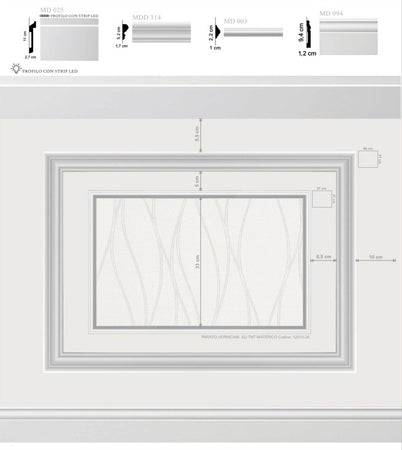 KIT 2mq di Boiserie Già tagliate Autoadesive in Polistrutturato pronte in 5min Mod. REBECCA LED Fai da te/Prodotti per la costruzione/Materiali da costruzione/Pavimenti/Materiali per pavimenti/Battiscopa Eternal Parquet - Ariano Irpino, Commerciovirtuoso.it