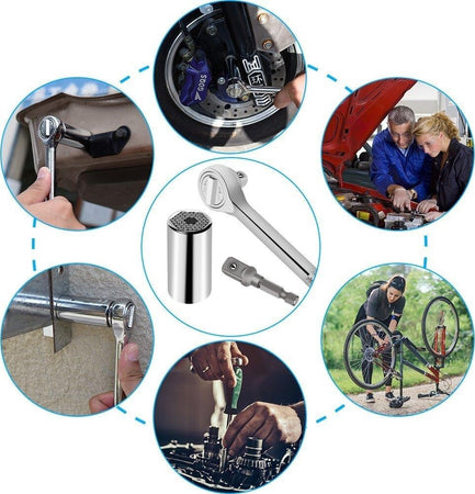 KIT 3 PEZZI CHIAVE UNIVERSALE A BUSSOLA da 7 A 19 mm AVVITA SVITA DADO BULLONE Fai da te/Utensili elettrici e a mano/Utensili a mano/Bussole e set di bussole/Corredi di bussole/Standard Trade Shop italia - Napoli, Commerciovirtuoso.it