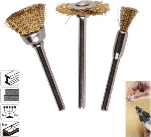 Kit 3 Pezzi Spazzole Metallo Per Lucidatura Dm 3.1mm Color Oro Pulitrice 92134 Casa e cucina/Detergenti e prodotti per la pulizia/Strumenti di pulizia/Pagliette e spazzole per pulire Trade Shop italia - Napoli, Commerciovirtuoso.it