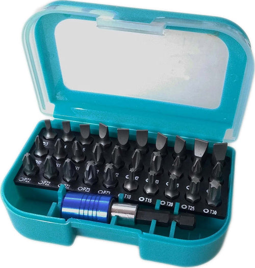 KIT 31 PZ 30 INSERTI PER AVVITATORE ELETTRICO A BATTERIA 1 ADATTATORE PROLUNGA Fai da te/Utensili elettrici e a mano/Accessori per utensili elettrici/Set punte per trapani Trade Shop italia - Napoli, Commerciovirtuoso.it