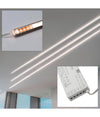 Kit 3pz Barra Led 36w Profilo Alluminio Alimentatore 12v Luce 4000k Sotto Pensile