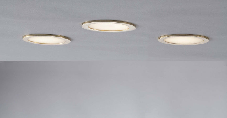 Kit 3Pz Incassi Led Fusion Oro 3X5W 3X230Lm 4000K 7X3,2Cm Illuminazione/Illuminazione bagno/Luci ad incasso Led Mall Home - Napoli, Commerciovirtuoso.it