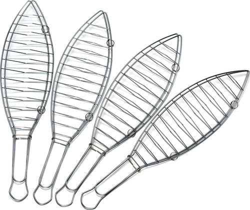 Kit 4 Griglie per Pesce Da Barbecue in Acciaio Inox Da 42 Cm Accessori Professionali Giardino e giardinaggio/Barbecue e picnic/Accessori per barbecue e affumicatori/Griglie per arrostire La Zappa - Altamura, Commerciovirtuoso.it