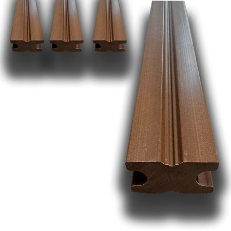 4 Barre intere di sottostruttura pavimento decking e rivestimento a parete WPC 40x25x2900mm (LxSxA)