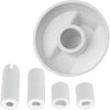 Kit 4 Manopola Universale Per Piano Cottura Bianca