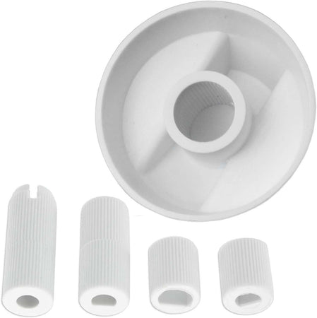 Kit 4 Manopola Universale Per Piano Cottura Bianca