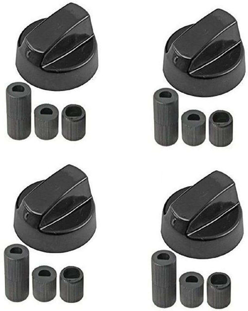 Kit 4 Manopola Universale Per Piano Cottura Nera