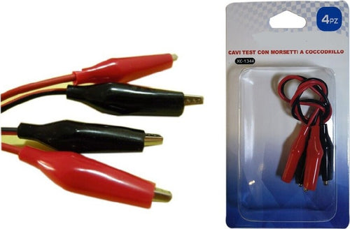 Kit 4 Pezzi Cavi Test Con Morsetti Clip A Coccodrillo Per Batteria 47 Cm Xc-1344 Casa, arredamento e bricolage > Materiale Elettrico Trade Shop italia - Napoli, Commerciovirtuoso.it