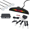 Kit-4-Sensori-Parcheggio-Per-Auto-Retromarcia-Posteriori-Bianchi-Con-Led-Display