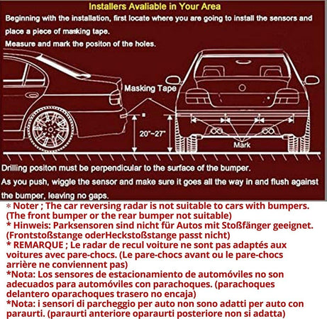 Kit 4 Sensori Parcheggio Per Auto Retromarcia Posteriori Bianchi Con Led Display Elettronica/Elettronica per veicoli/Elettronica per auto/Park Assist Trade Shop italia - Napoli, Commerciovirtuoso.it