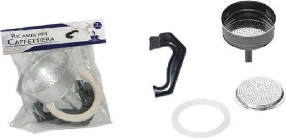 Kit 4pz Ricambi Filtro Guarnizione Manico Imbuto Caffettiera Moka Misura 2 Tazze Casa, arredamento e bricolage > Elettrodomestici > Caffettiere Trade Shop italia - Napoli, Commerciovirtuoso.it