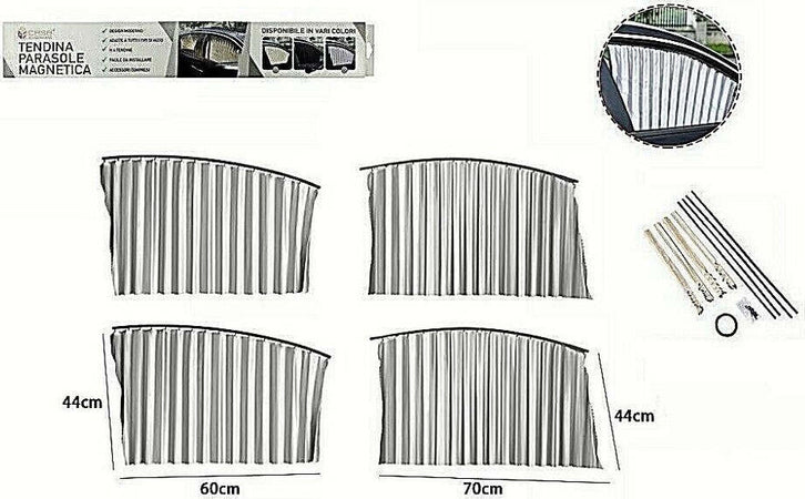 Kit 4pz Tenda Tendina Parasole Proteggi Sole Raggi Uv Magnetica Auto Grigi 70170 Auto e Moto > Auto > Accessori Auto Trade Shop italia - Napoli, Commerciovirtuoso.it
