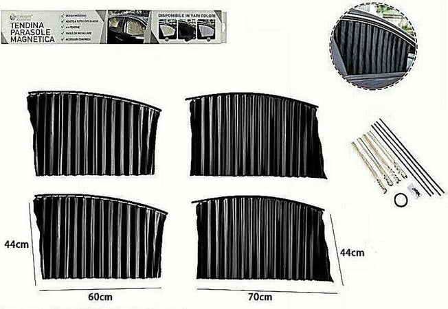 Kit 4pz Tenda Tendina Parasole Proteggi Sole Raggi Uv Magnetica Auto Nera 70168 Auto e Moto > Auto > Accessori Auto Trade Shop italia - Napoli, Commerciovirtuoso.it