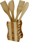 Kit 5 Pz Cucina Porta Mestolo Mestoli In Legno Bamb? Con 4 Mestoli Posate 67375 Casa, arredamento e bricolage > Cucina > Accessori cucina Trade Shop italia - Napoli, Commerciovirtuoso.it