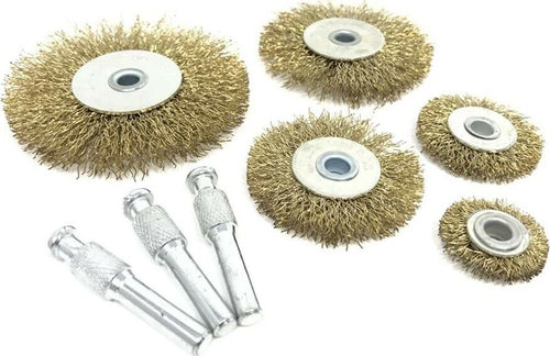 Kit-5-Spazzole-In-Acciaio-Spazzola-Circolare-Disco-Da-Trapano-Per-Metallo-Tools