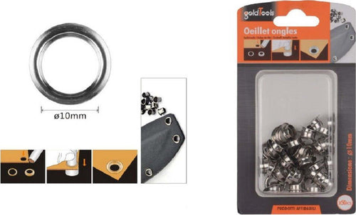 Kit 50pz Occhiello Occhielli Metallici Foro Ø10mm In Metallo Argento Pelle 90928 Fai da te/Ferramenta/Chiodi viti ed elementi di fissaggio/Tasselli/Tasselli a T Trade Shop italia - Napoli, Commerciovirtuoso.it