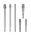 Kit 6 Adattatori Chiavi A Bussola Quadrate Impatto Percussione 1/4-3/8-1/2 96033