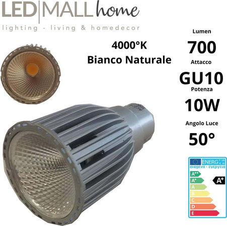 kit 6 pz faretto 10w led gu10 bianco naturale 4000k Illuminazione/Lampadine/Lampadine a LED Led Mall Home - Napoli, Commerciovirtuoso.it