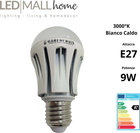 kit 6 pz lampada led a60 9w e27  bianco caldo 3000k Illuminazione/Lampadine/Lampadine a LED Led Mall Home - Napoli, Commerciovirtuoso.it