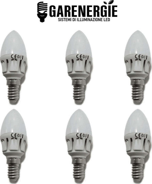 kit 6pz lampadina oliva candela 6w led bianco caldo 3000k Illuminazione/Lampadine/Lampadine a LED Led Mall Home - Napoli, Commerciovirtuoso.it