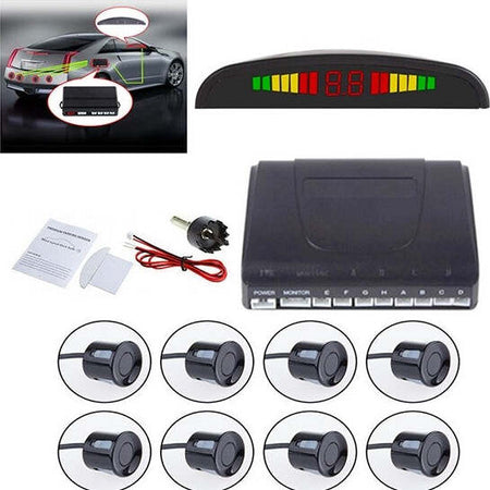 KIT 8 SENSORI DI PARCHEGGIO AUTO + DISPLAY LED+SUONO + RADAR CICALINO ACUSTICO Elettronica/Elettronica per veicoli/Elettronica per auto/Park Assist Trade Shop italia - Napoli, Commerciovirtuoso.it